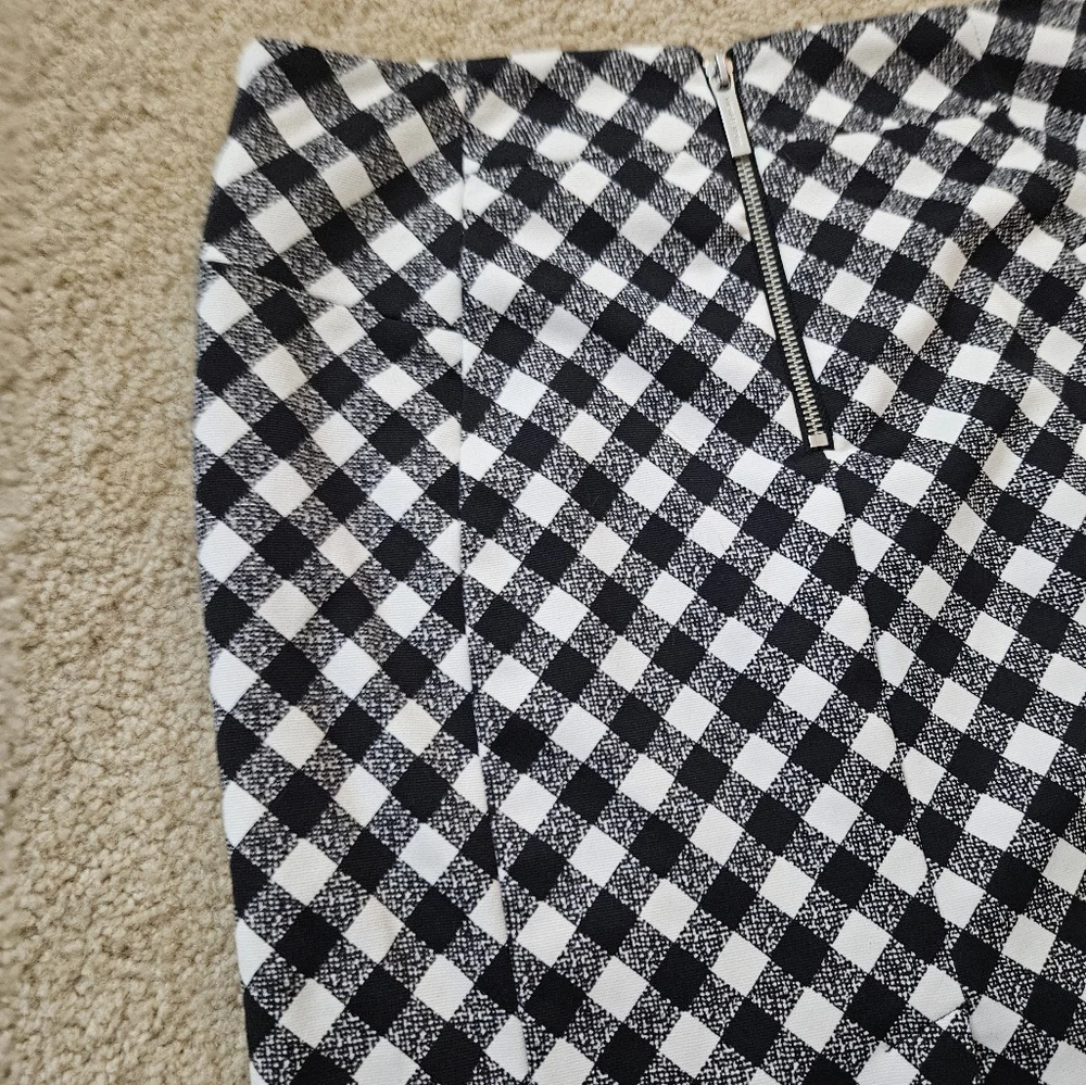 MICHAEL Michael Kors Black and White Checkered Women's Skirt Size 6 Six - Picture 12 of 16